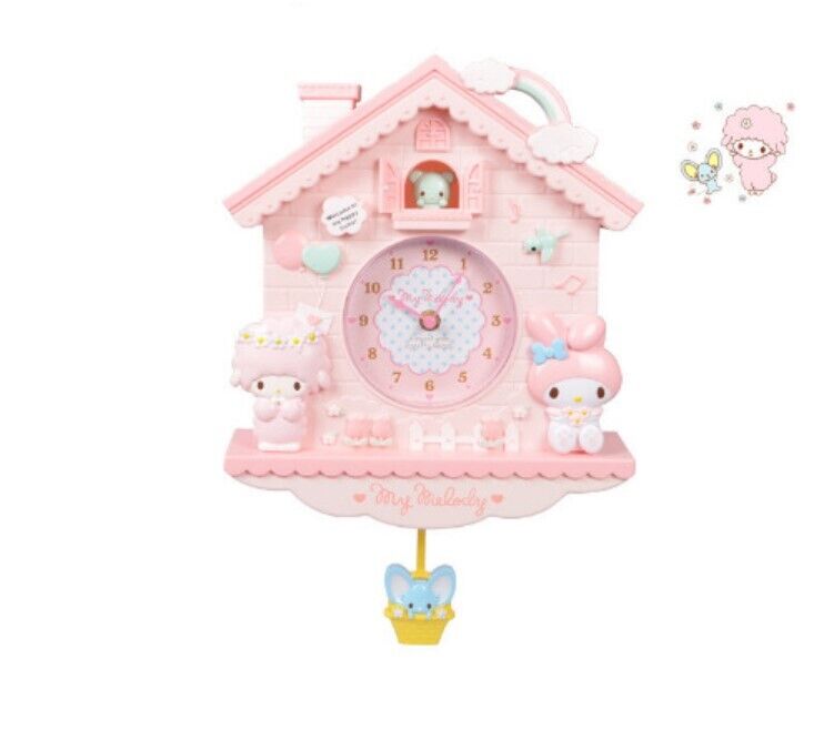SANRIO POMPOMPURIN Clock Anime Kawaii Cinnamoroll Hello Kitty Vintage Style