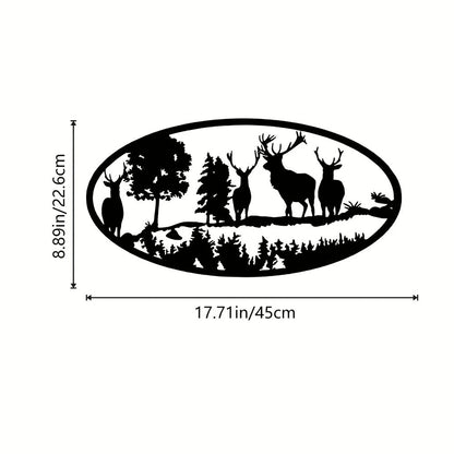 CIFBUY Rustic Metal Deer Wall Art for Bedroom, Home, and Cabin Decor