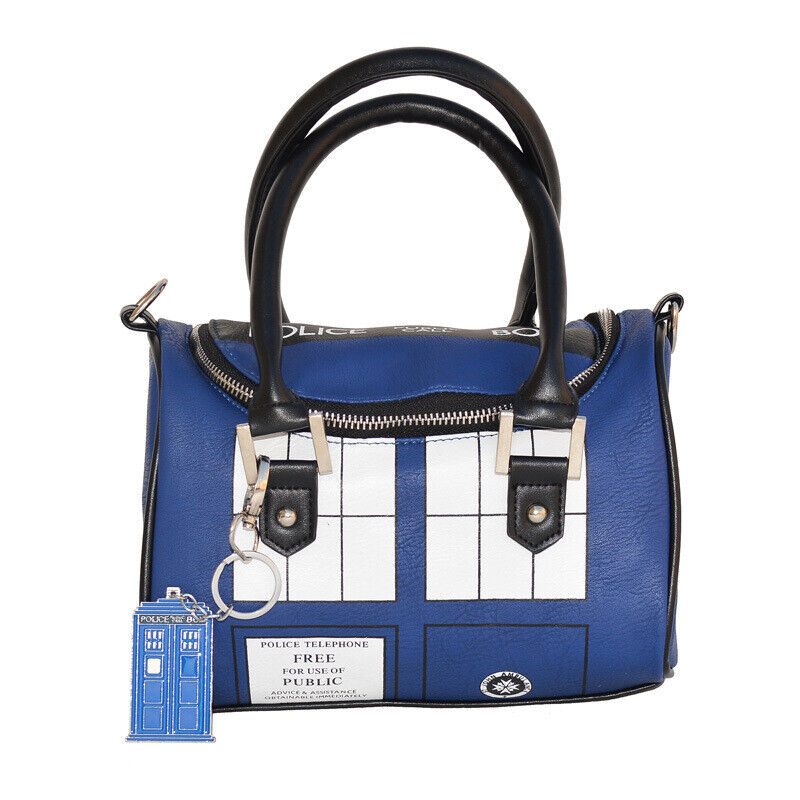POLICE BOX Satchel Handbag Doctor Who Faux Leather Backpack Shoulder Bags Purse