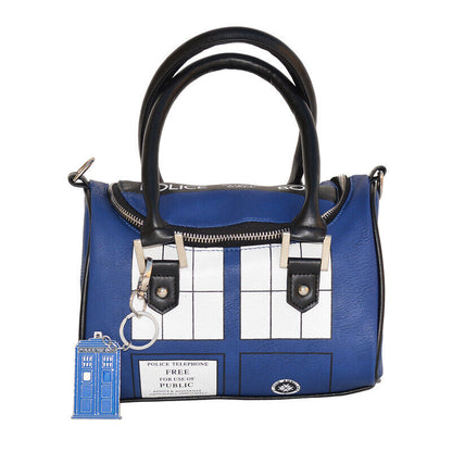 POLICE BOX Satchel Handbag Doctor Who Faux Leather Backpack Shoulder Bags Purse