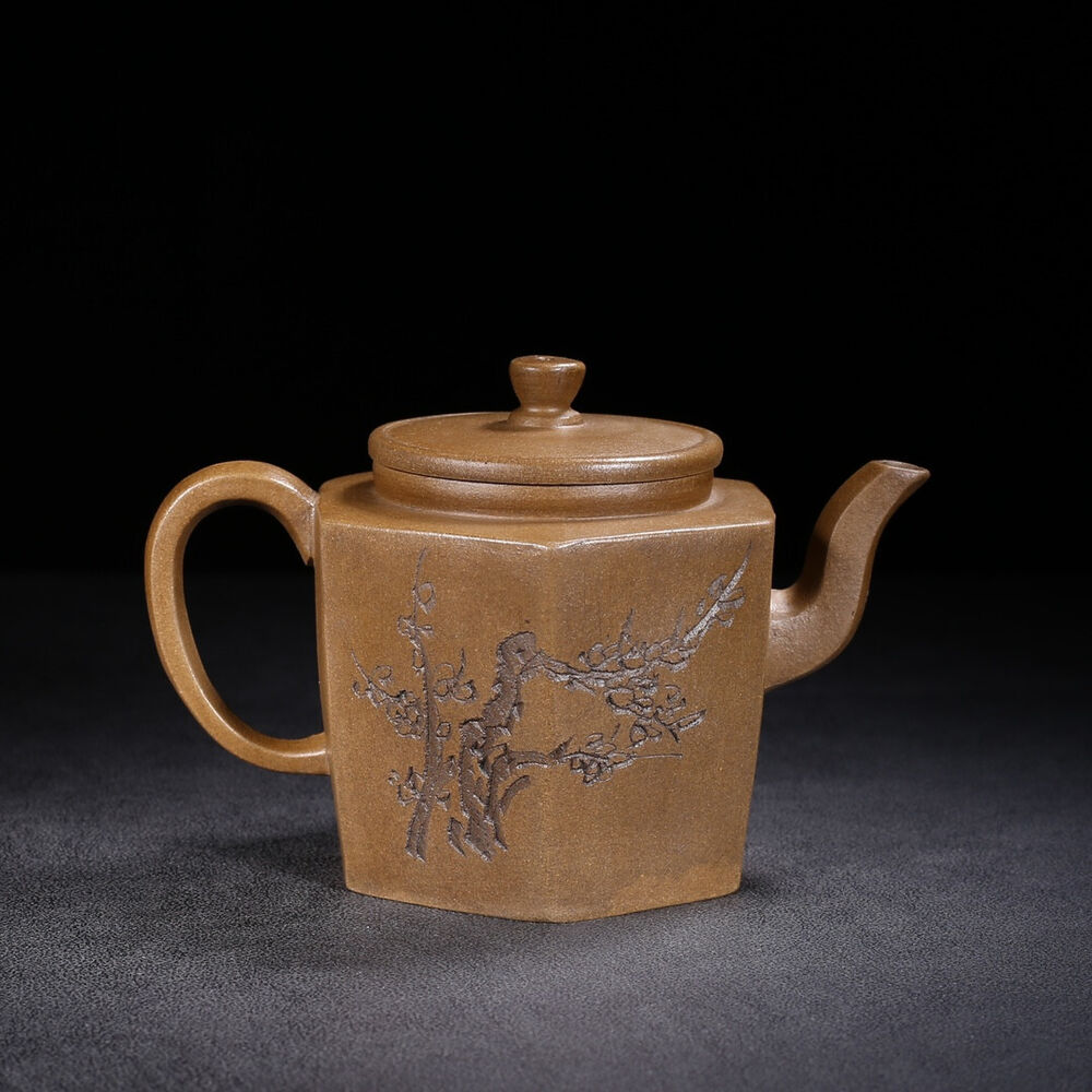 Chinese Yixing Zisha Clay Handmade Exquisite Teapot（六方 底款：友兰秘制）