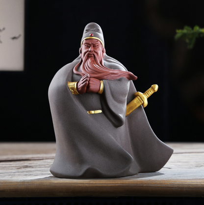 Yixing Ceramic Wu Caishen Guan Erye Zhaocai Guan Gong living room decoration Bog