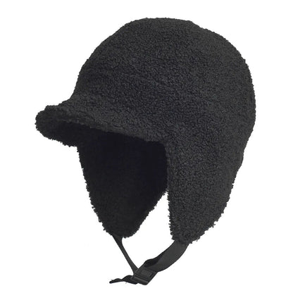 Men Winter Hats W/ Visor Outdoor Fleece Warm Windproof Earflap Skull Cap Trapper