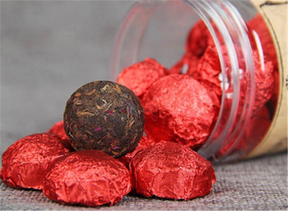 Puerh Tea Cans Rose Puer 100g Small Tuocha Ripe Tea Yunnan Natural Rose-