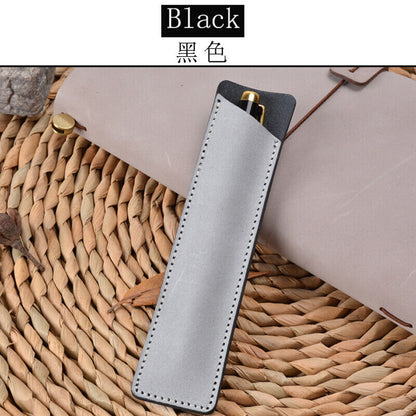 Handmade Cowhide Leather Vintage Pen Bag Single Pencil Case