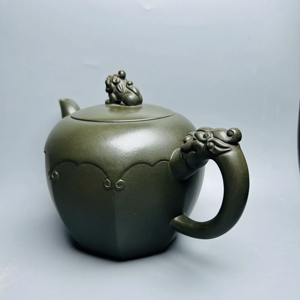 Vintage China Yixing Purple Clay Teapot Zisha Ceramic Carving Exquisite Teaware