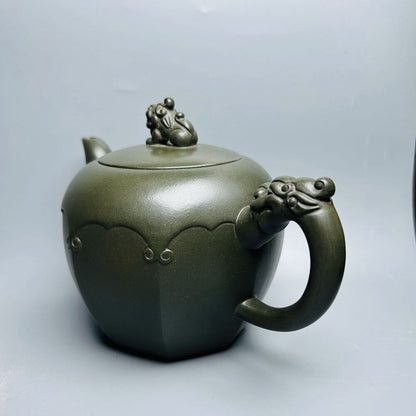 Vintage China Yixing Purple Clay Teapot Zisha Ceramic Carving Exquisite Teaware