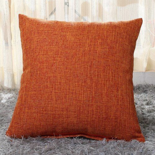 Pillows Cover Sofa Waist Cushion Solid Linen Throw Pillowcase Office Home Decor