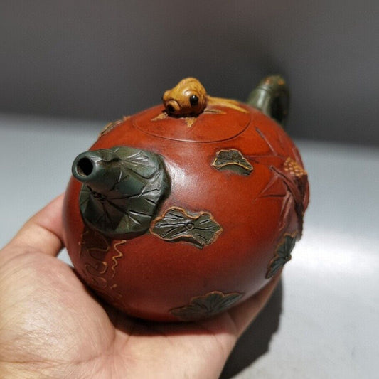 Chinese Yixing Purple Clay Teapot Tea Set Pot Zisha Ceramic Cute Decor Figurine