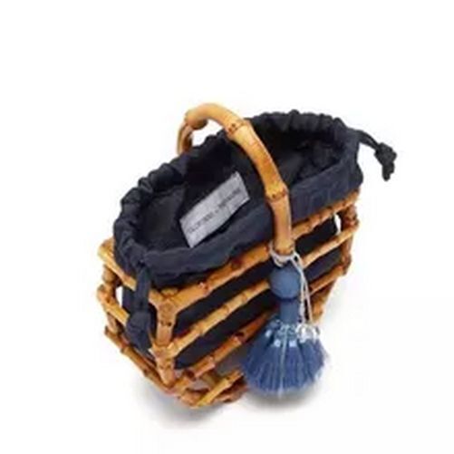 Handmade Tassel Half Moon Bamboo Women's Bamboo Handbags Ladies Fashion Beach