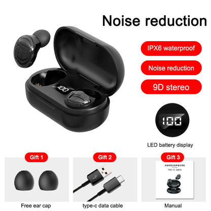 2021 TWS Bluetooth 5.0 Headset Wireless Earphones Mini Earbuds Stereo Headphones