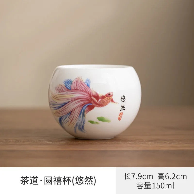 150ml 1Pc Chinese Exquisitely Ceramic Handpainted Master Cup Tea Cup Teaware