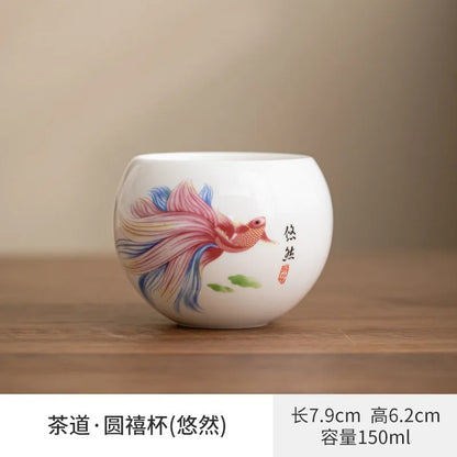 150ml 1Pc Chinese Exquisitely Ceramic Handpainted Master Cup Tea Cup Teaware