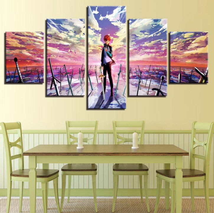 5 animation characters HD spray painting canvas oil painting