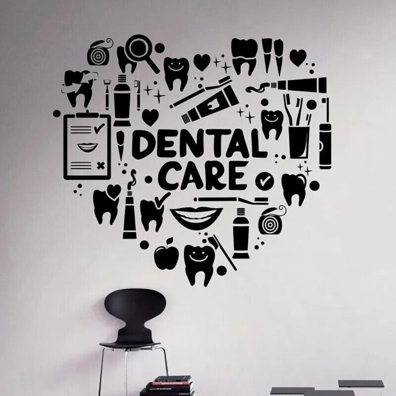 Dental Care Wall Decals Dentist Vinyl Art Stickers Home Interior Bathroom Poster
