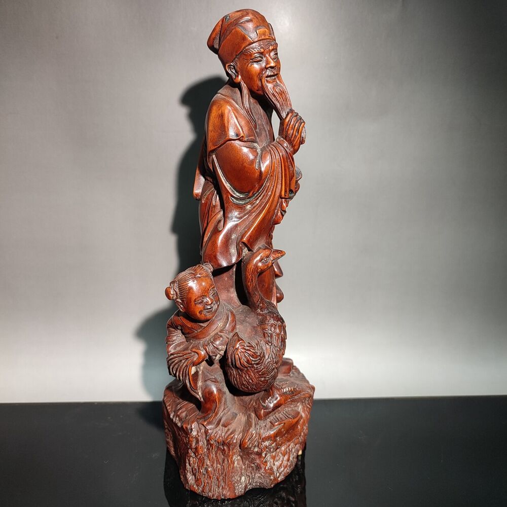 chinese Wang Xizhi love geese wood carving most famous early calligrapher Carved