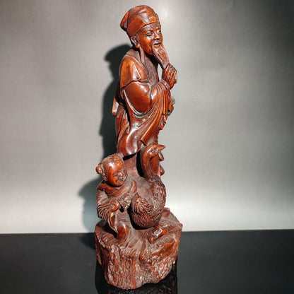 chinese Wang Xizhi love geese wood carving most famous early calligrapher Carved