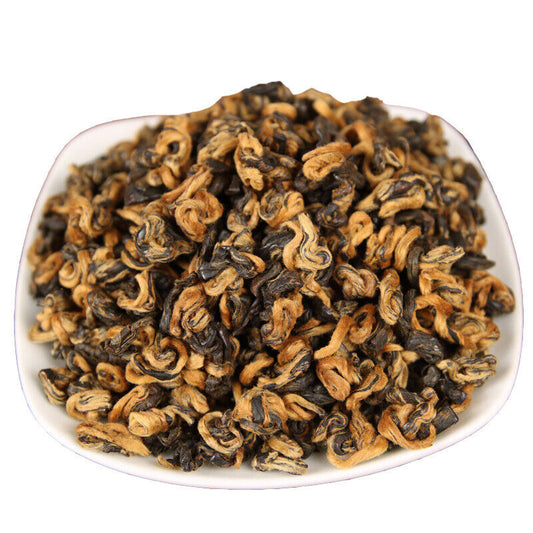 High quality golden snail Dian Hong Jin Luo handmade pure bud Yunnan black tea brand new-