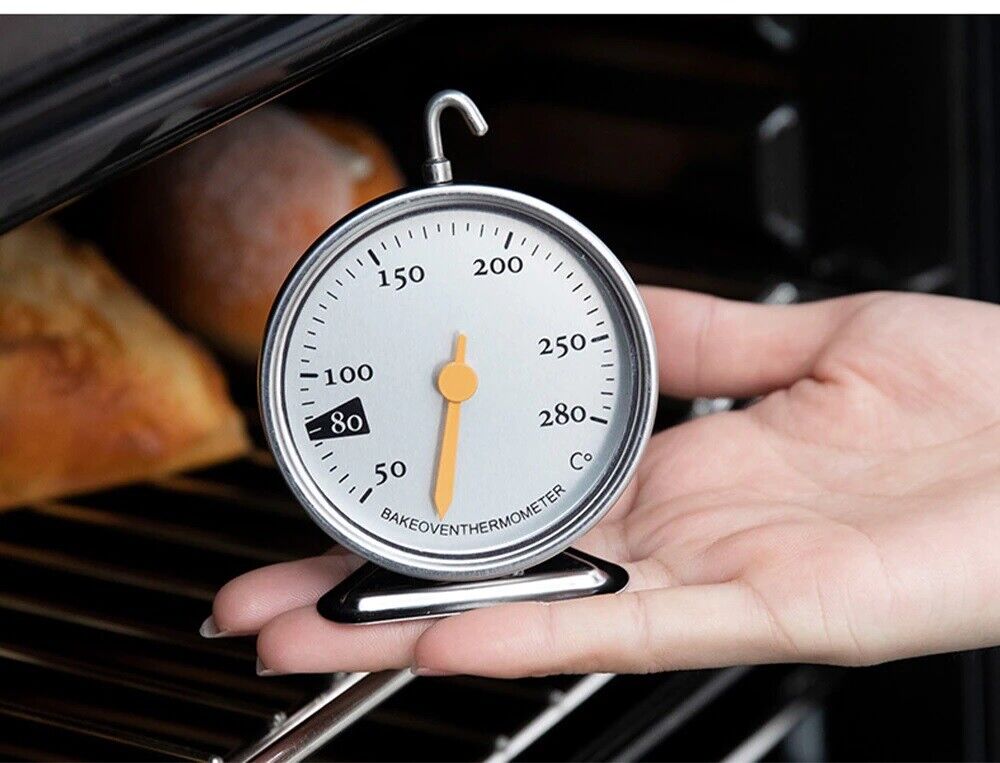 50-280 Degree Oven Thermometer 7x9cm Stainless Steel Microwave Scale Baking Tool