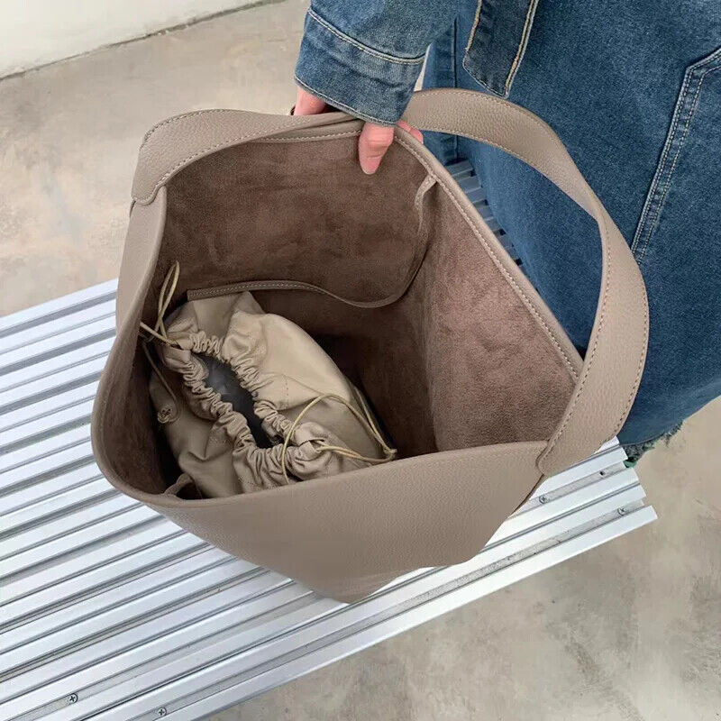 Bucket Tote for Women Sling Shoulder Bag Handbag Shopper with Small Bag