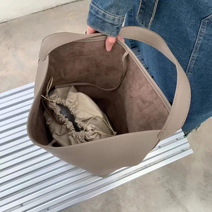 Bucket Tote for Women Sling Shoulder Bag Handbag Shopper with Small Bag