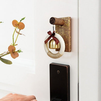Shopkeepers Bell Japanese Wooden Doorbell Wireless Door Entrance Chimes 13x6.5cm