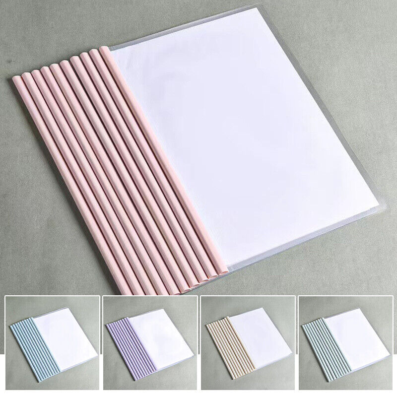 Plastic A4 Folder Draw 10pcs Rod Folder Waterproof File Bag Document Protection