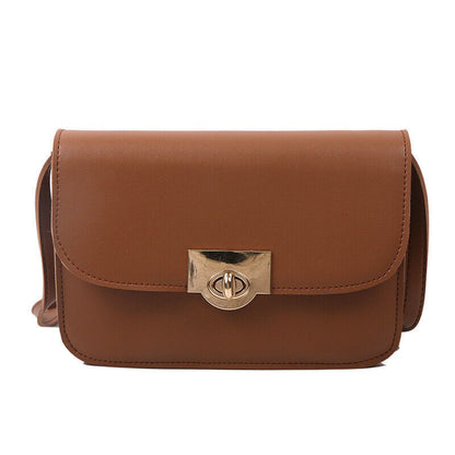 Women Bag Lock Ladies Shoulder Bag Messenger Bag PU Small Square Bag for Women