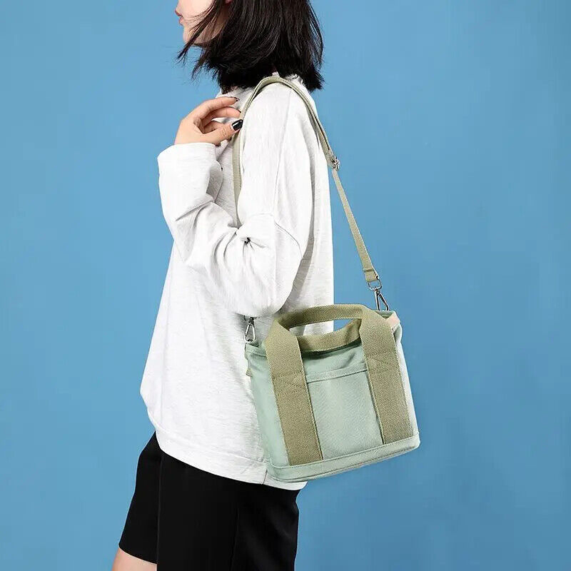 women Small Bag Lady Shoulder Canvas Mobile Phone Bucket Tote Bag