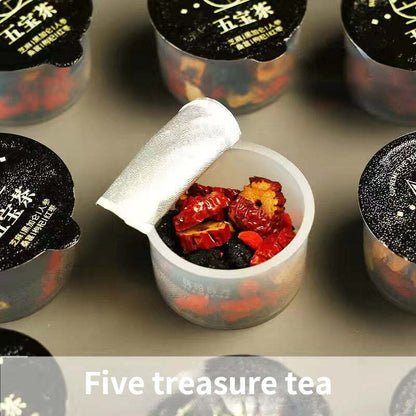 130g Gouqi Mulberry Red Dates Blackcurrant Ginseng Herbal Tea Five Treasure Tea