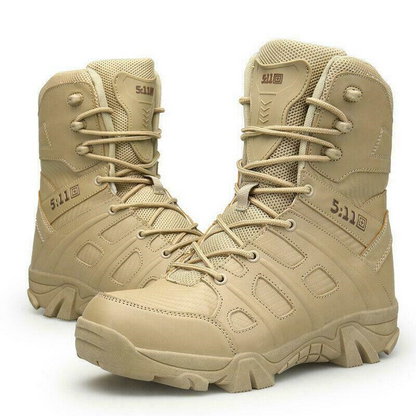 Men Military Outdoor Boots Non-Slip Tactical Leather Trainer Desert Combat Boots
