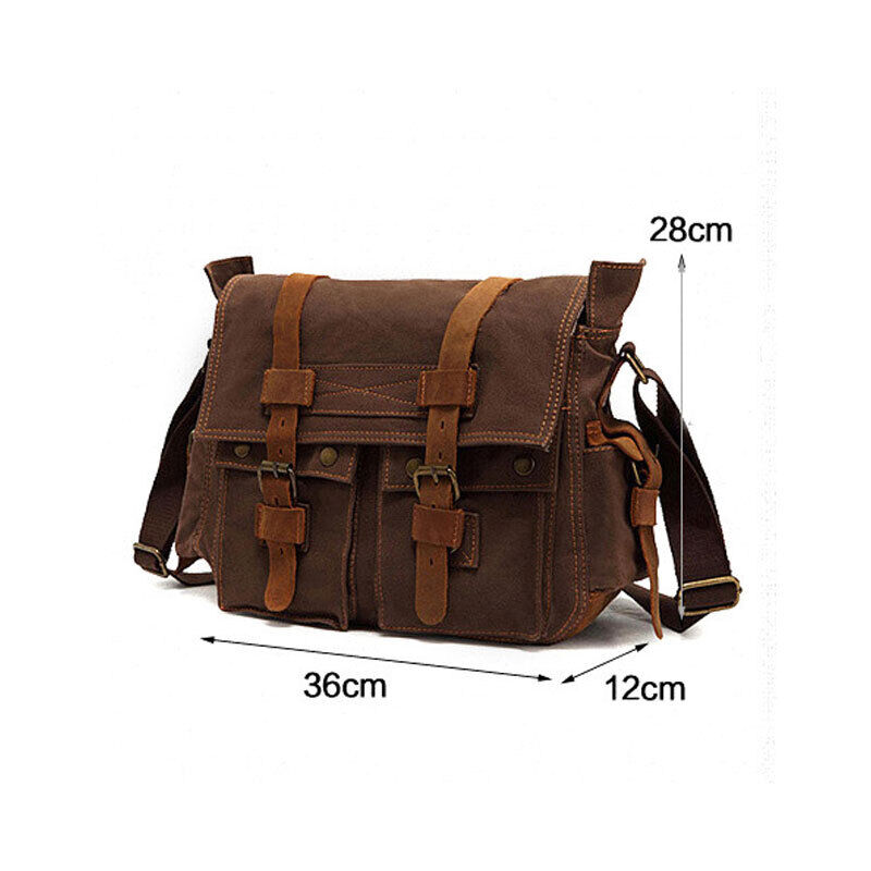 Men Canvas Shoulder bag Satchel School Shoulder Messenger Bag Postman Corss Body