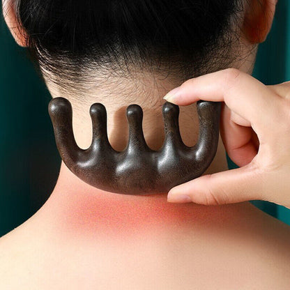 Gua Sha Meridian Massage Comb Wooden Acupuncture Head Sandalwood Massager Tools