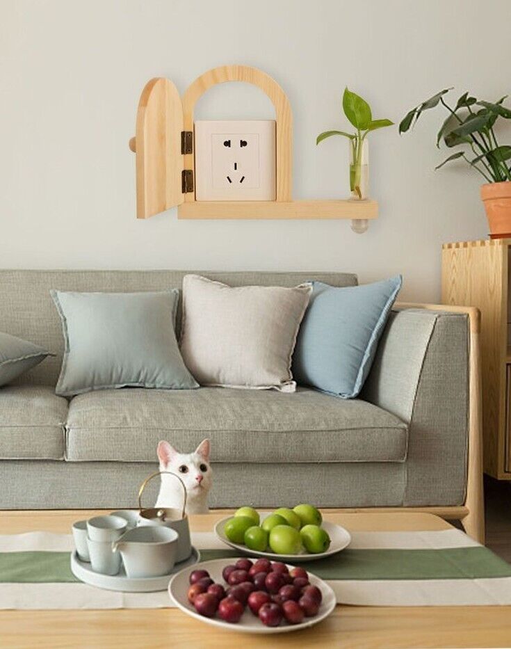 Outlet Covers Socket Decorative Light Switches Sticker Protective 3D Wood Design