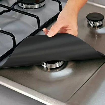 4Pcs/Lot Gas Stove Protector 27x27cm Burner Cleaning Pad Liner Cover Kitchen Mat