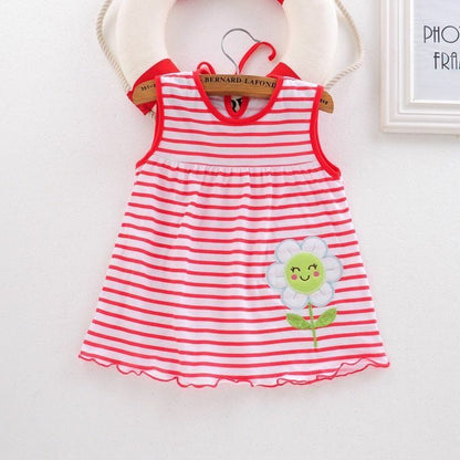 Baby Dress Girls Infantile Cotton Children's Clothes Flower Style Kids Clothing