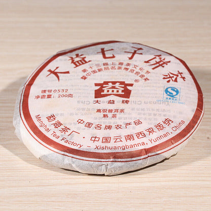 TAETEA 0532 * Yunnan Menghai Dayi Pu-erh Tea Cake Ripe 200g Shu Puer 701 Batch