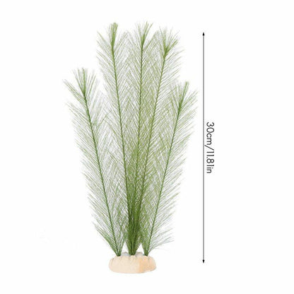 Aquarium Decoration Fish Tank Artificial Grass Water Plants 30cm Silk Fabric 3Pc