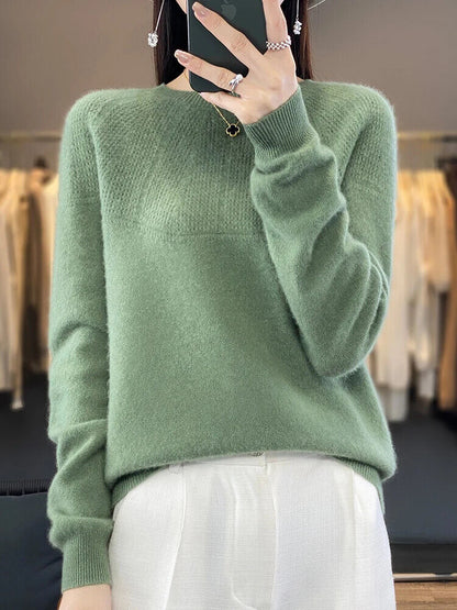 Autumn Winter Women Sweater O-Neck Pullovers Cashmere Knitwear Popular Clothes