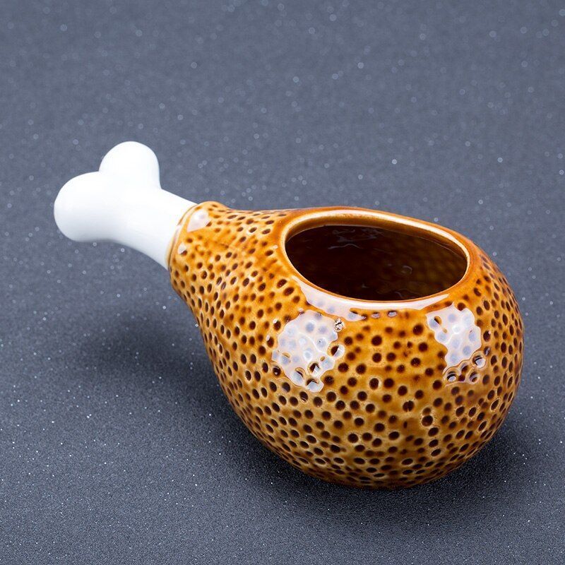 Cocktail Cup Chicken Leg Shape Hawaii Tiki Mug Beer Wine Drinkware 365ml Ceramic