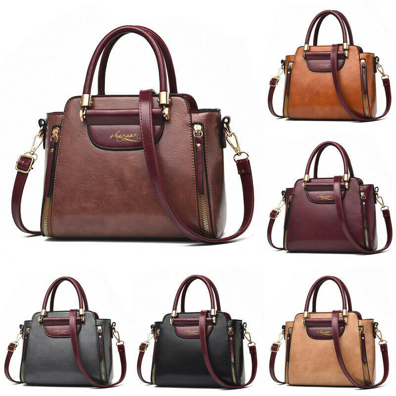 New Women's PU Leather Bag Tote Purse Shoulder Messenger Satchel Handbag