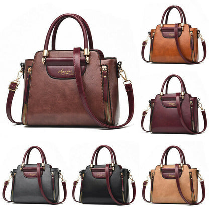 New Women's PU Leather Bag Tote Purse Shoulder Messenger Satchel Handbag