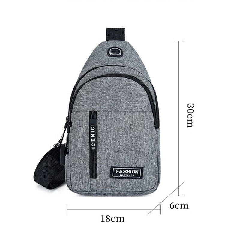 New Men Shoulder Bags Chest Bag Multifuncional Crossbody Bags Travel Sling ~URBT