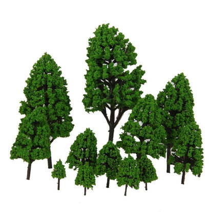 Mixed Model Tree 12Pcs Train Diorama Scenic DIY Crafts Wargames Scenery 2.5-16cm