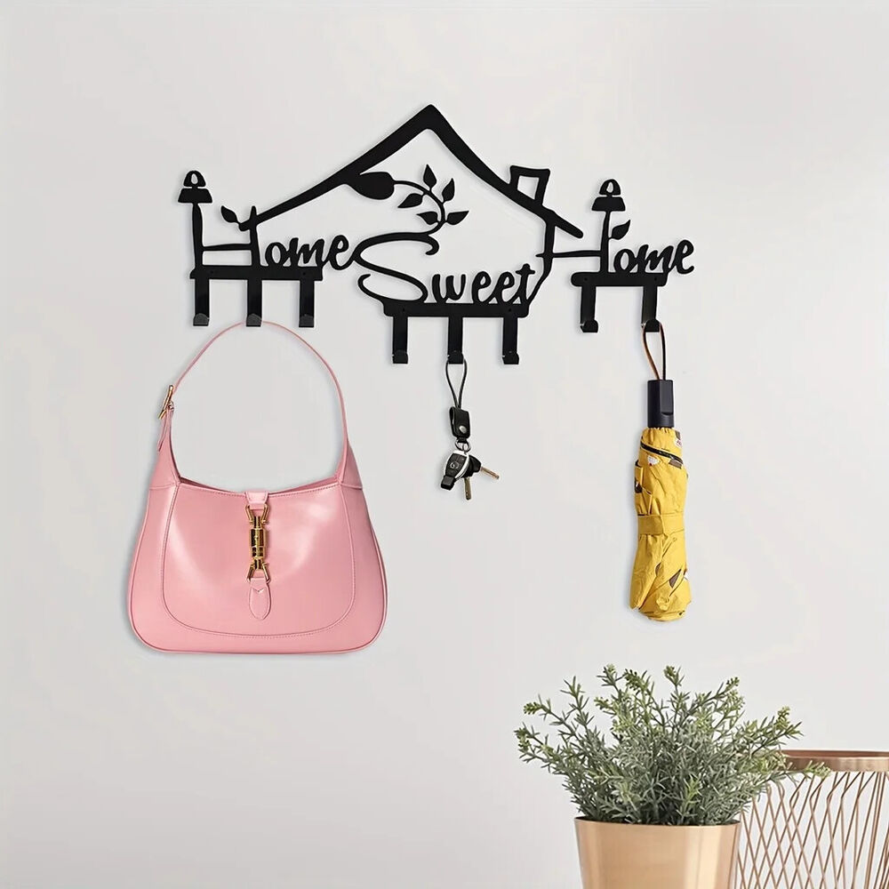 1pc Multi-Purpose SWEET HOME Hooks - Organizing Keys, Clothes, Towels Use
