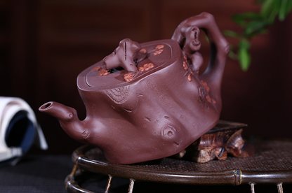 Raw ore Purple mud plum pile pot manual tea set 320 ml teapot