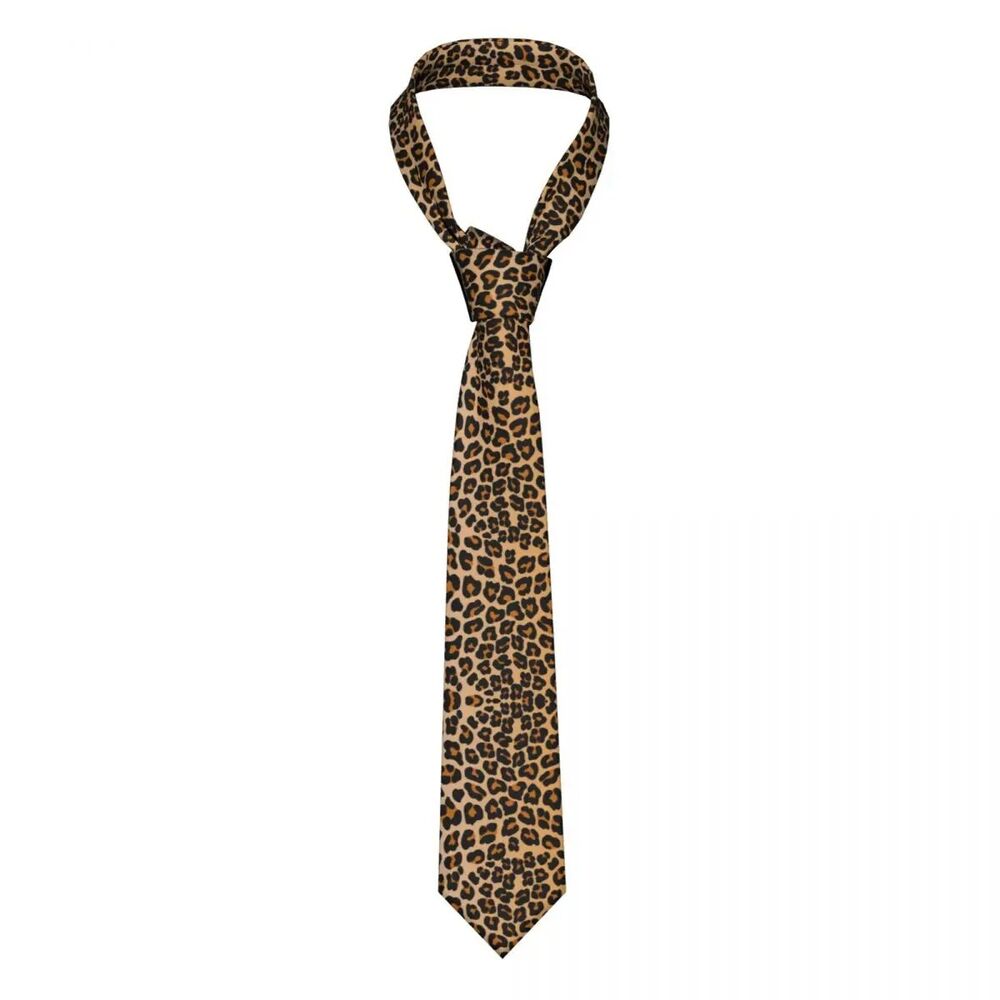 Men Women Neckties Polyester Slim Classic Fashion Animal Leopard Printed 145x8cm