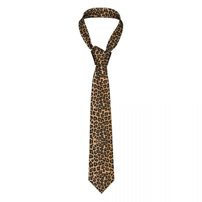 Men Women Neckties Polyester Slim Classic Fashion Animal Leopard Printed 145x8cm