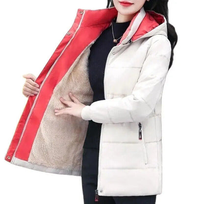 Down Jacket Women's Coat Add Velvet Top-Grade Lady Clothes