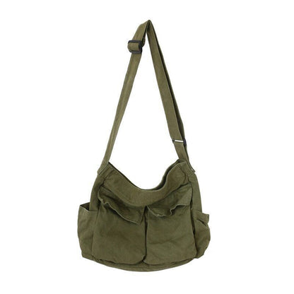 Canvas Shoulder Bags Solid Soft DenimTravel Bag Women Package